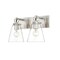 Z-Lite Harper 2 Light Vanity, Brushed Nickel & Clear 483-2V-BN - alternate 1